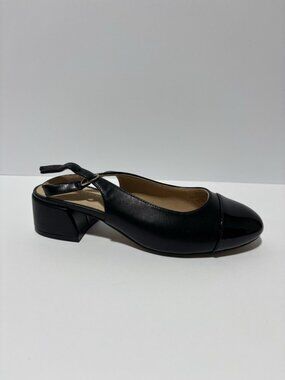 Journee Collection Women’s Sammie Black Slingback Pumps, Size 7.5 Wide